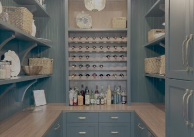 color drenched back kitchen